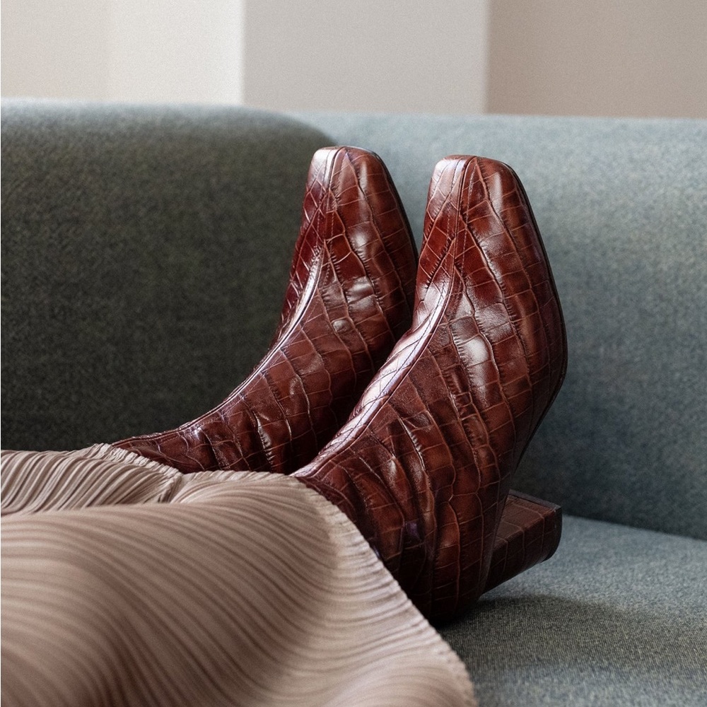 DEAR FRANCES Cube Boot, Espresso Croc